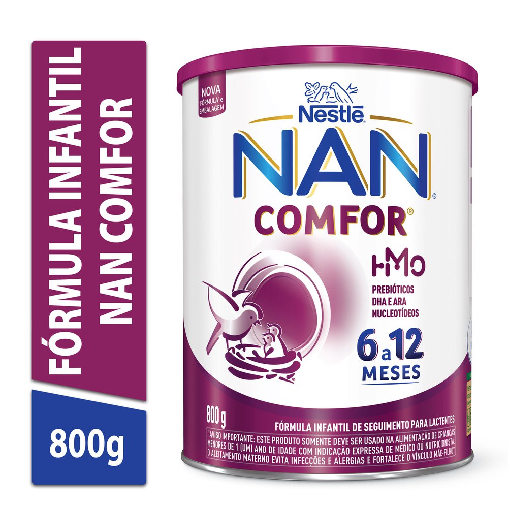 Fórmula Infantil para Lactentes Nan Comfor HMO Lata 800g Nestle - Imagem 5