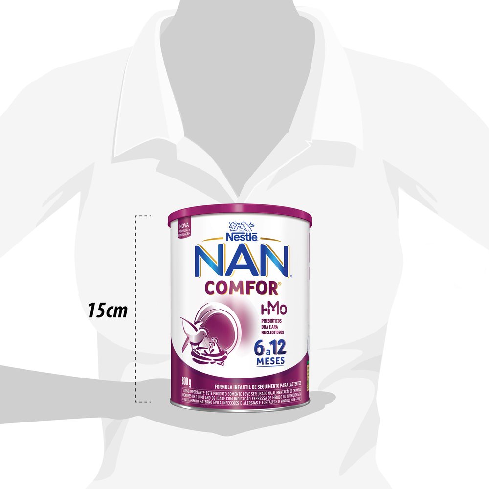 Fórmula Infantil para Lactentes Nan Comfor HMO Lata 800g Nestle - Imagem 6