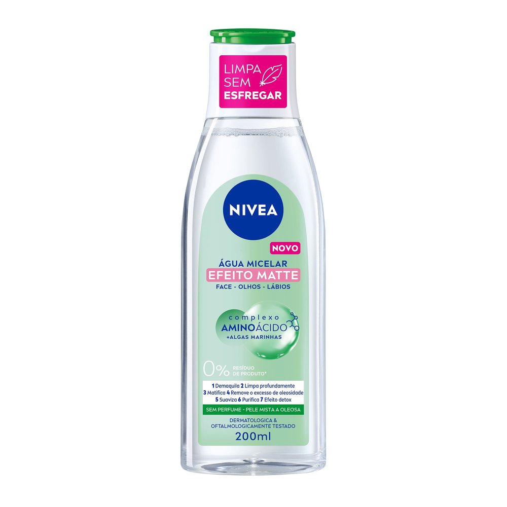 NIVEA Água Micelar Solução de Limpeza 7 em 1 Efeito Matte 200ml