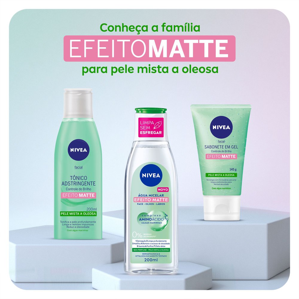 NIVEA Água Micelar Solução de Limpeza 7 em 1 Efeito Matte 200ml - Imagem 8