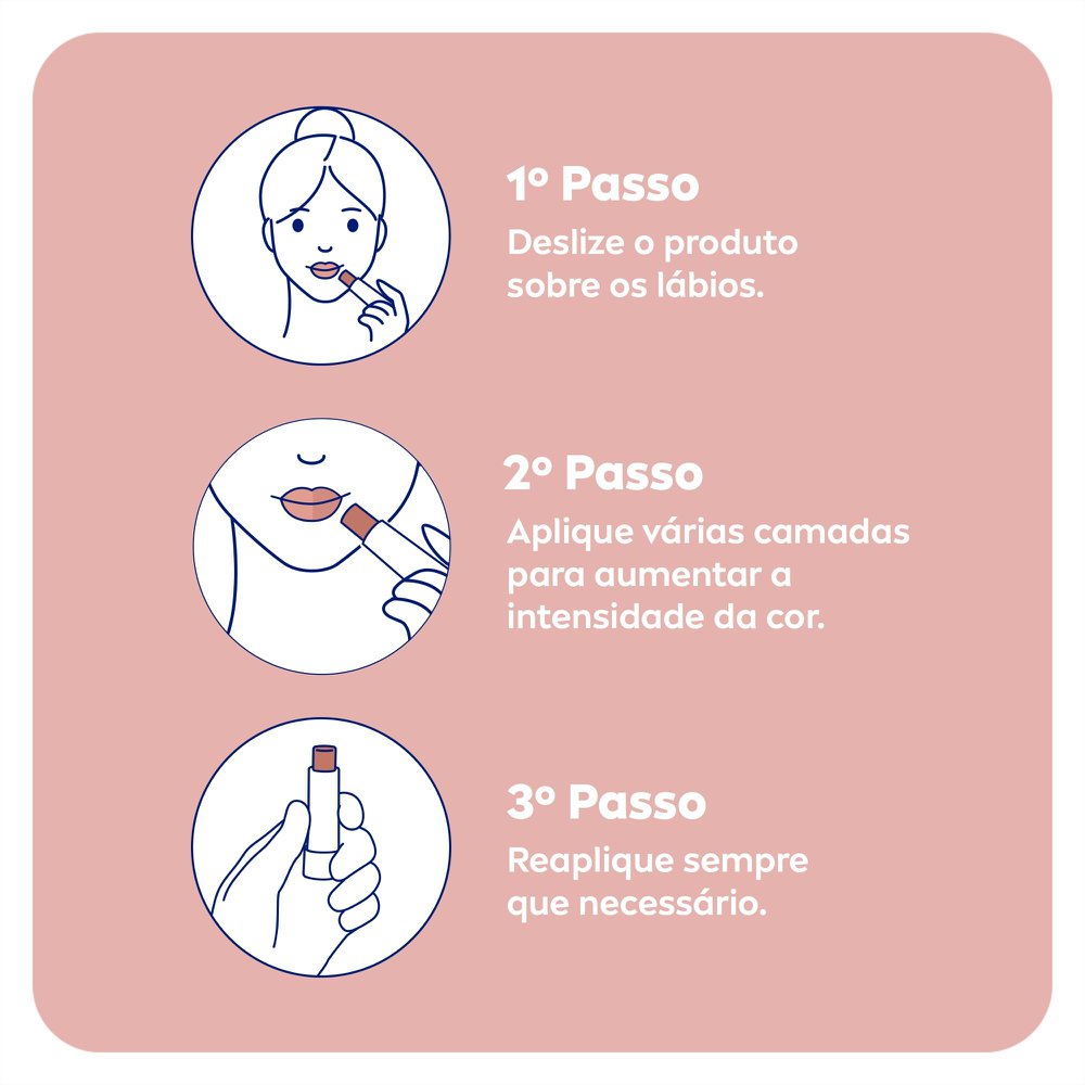 NIVEA Hidratante Labial Hidra Color 2 em 1 Nude 4,8g - Imagem 8