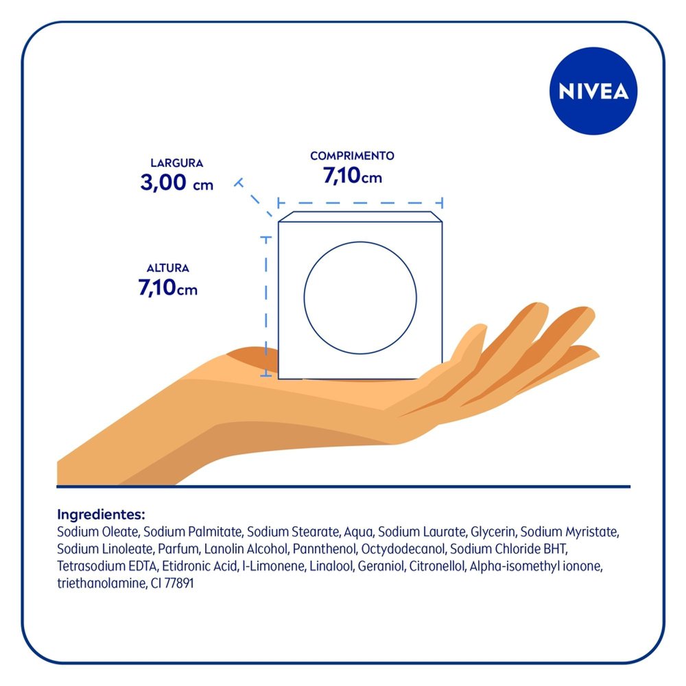 NIVEA Sabonete em Barra Creme Care Promo 6 uni 90g - Imagem 7