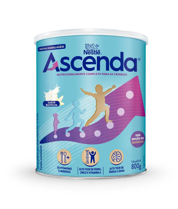 Suplemento Alimentar Infantil Baunilha Ascenda 800g Pó 800g - Imagem 2