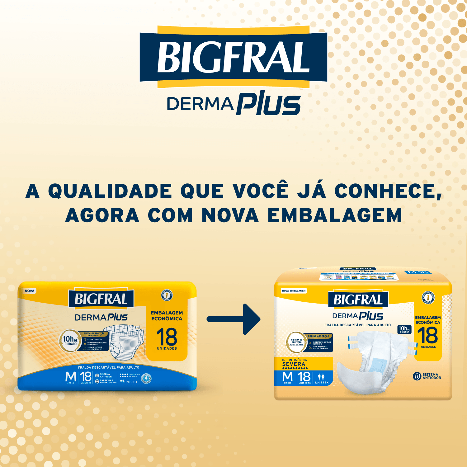 Fralda Bigfral Derma Plus Econômica M - 18 Unidades - Imagem 4