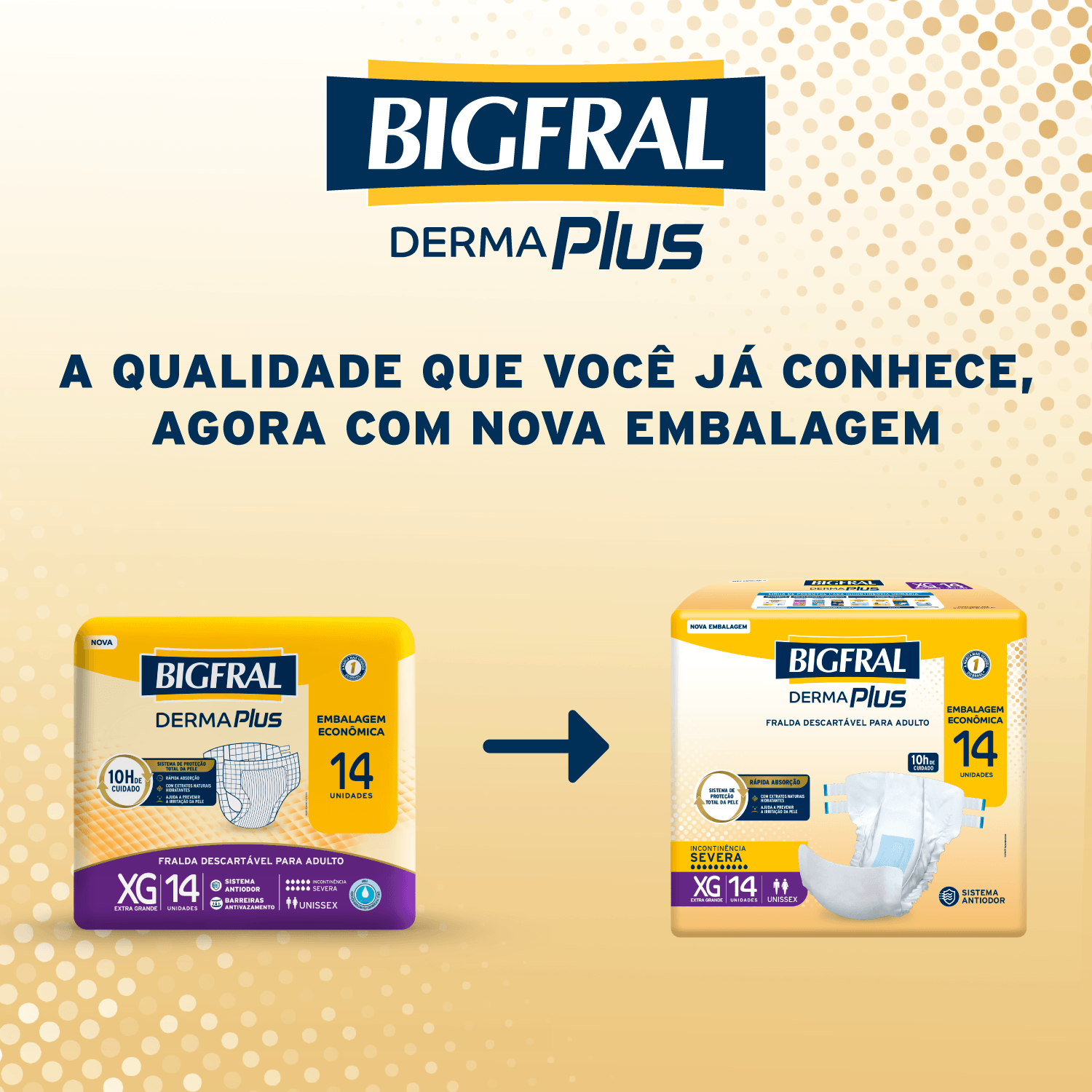 Fralda Bigfral Derma Plus Econômica Xg - 14 Unidades - Imagem 4