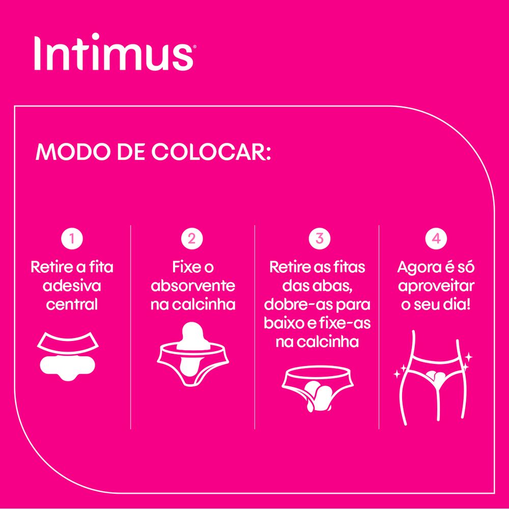 Absorvente com Abas Seca Intimus Tripla Proteção Pacote 32 Unidades Leve Mais Pague Menos - Imagem 8