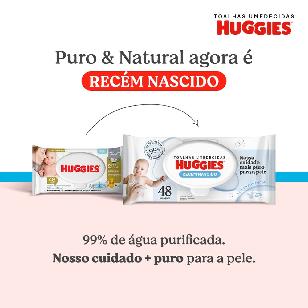 Lenços Umedecidos Huggies Recém-Nascido Sem Fragrância 4 Pacotes de 48 Unidades - Imagem 13