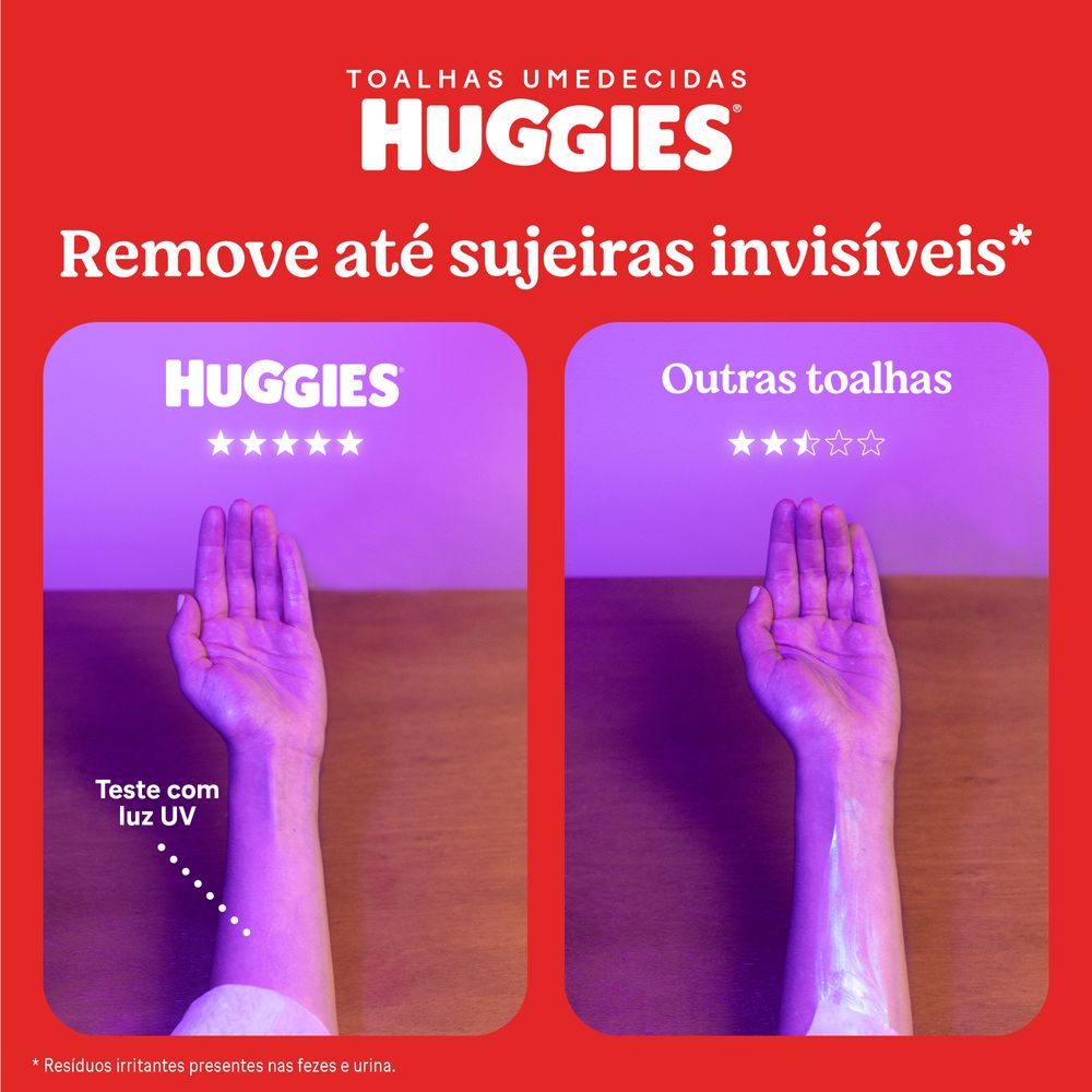 Lenços Umedecidos Huggies Rosto e Corpo Hipoalergênico 48 Un - Imagem 5