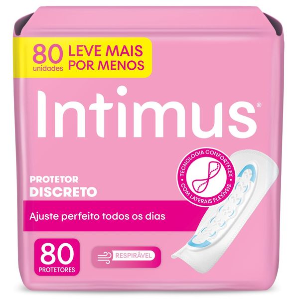 Protetor Diário Discreto Ultrafino 80 un Respirável Intimus Protetor Diário Intimus® Discreto Ultrafino - 80 un