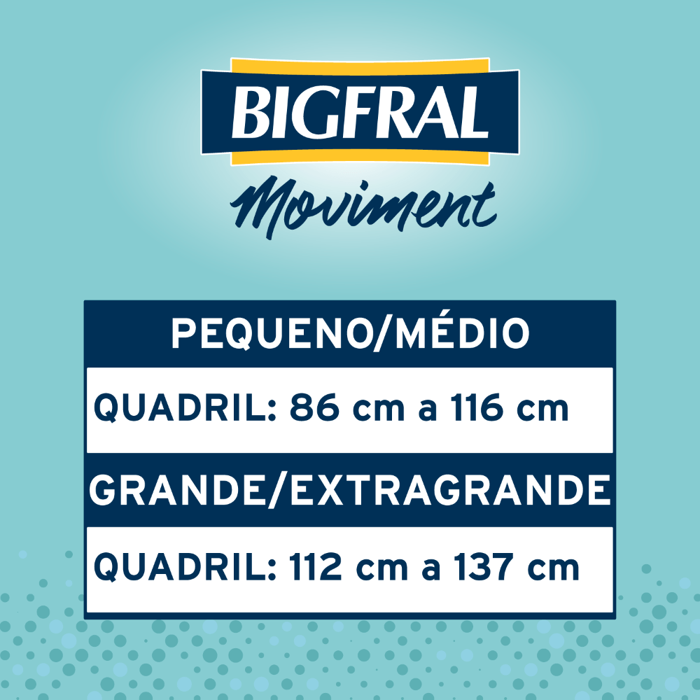 Roupa Íntima Descartável Unissex Bigfral Moviment G/XG - 7 Unidades - Imagem 6