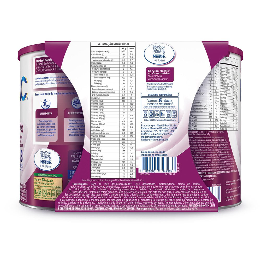 Fórmula Infantil Nanlac Comfor 2 800g Leite em Pó - Imagem 3
