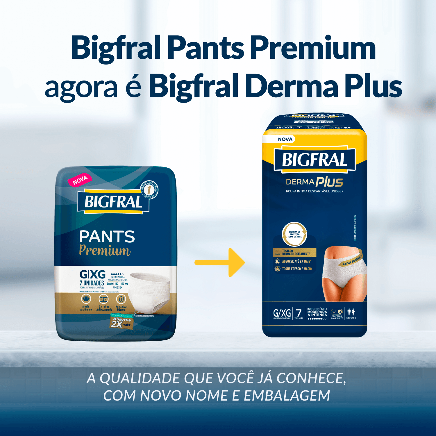 Roupa Íntima Descartável Unissex Bigfral Derma Plus P/M - 24 Unidades - Imagem 4