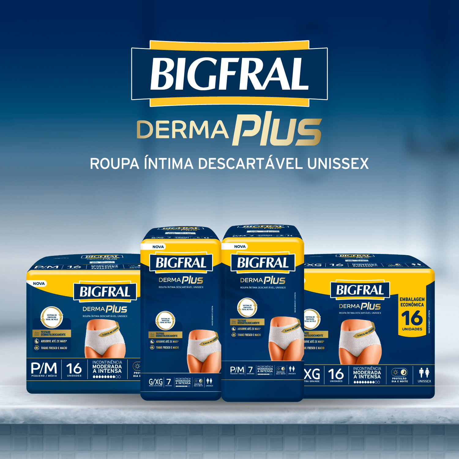 Roupa Íntima Descartável Unissex Bigfral Derma Plus P/M - 24 Unidades - Imagem 7