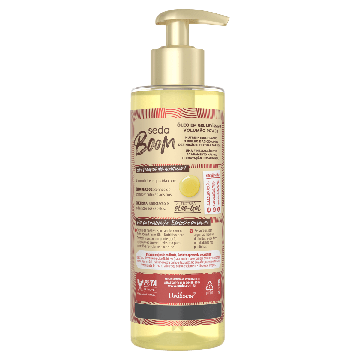 Óleo Gel Seda Boom Volumão Power Pump - 190ml - Imagem 2