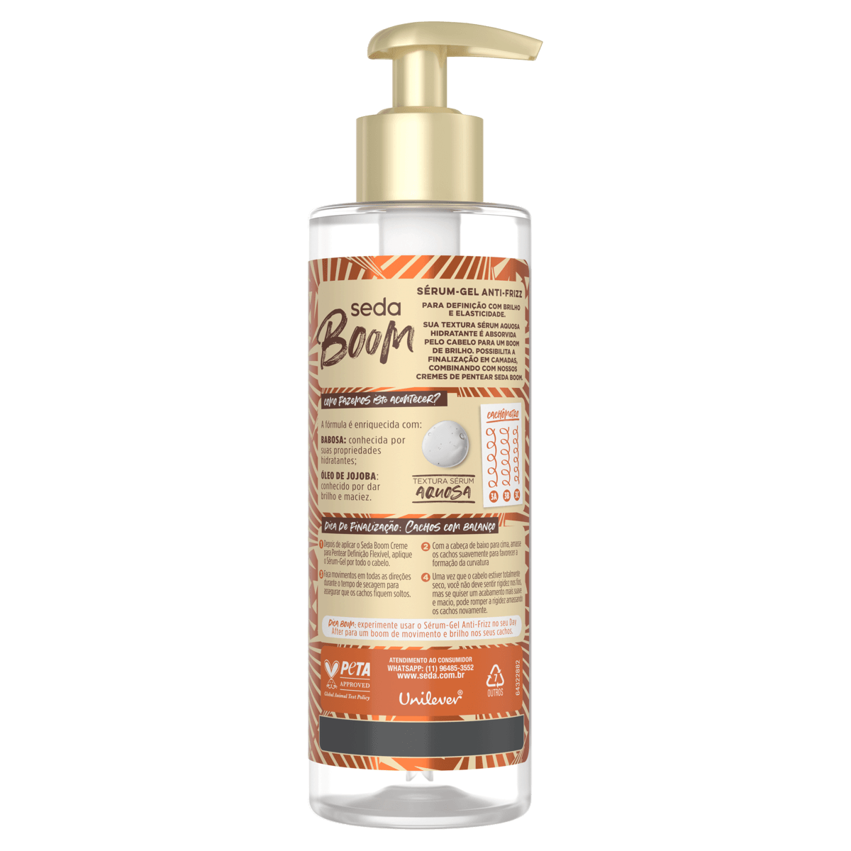 Sérum Gel Antifrizz Seda Boom Definição Flexível Pump - 190ml - Imagem 2