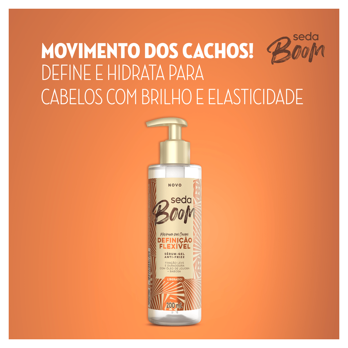 Sérum Gel Antifrizz Seda Boom Definição Flexível Pump - 190ml - Imagem 4