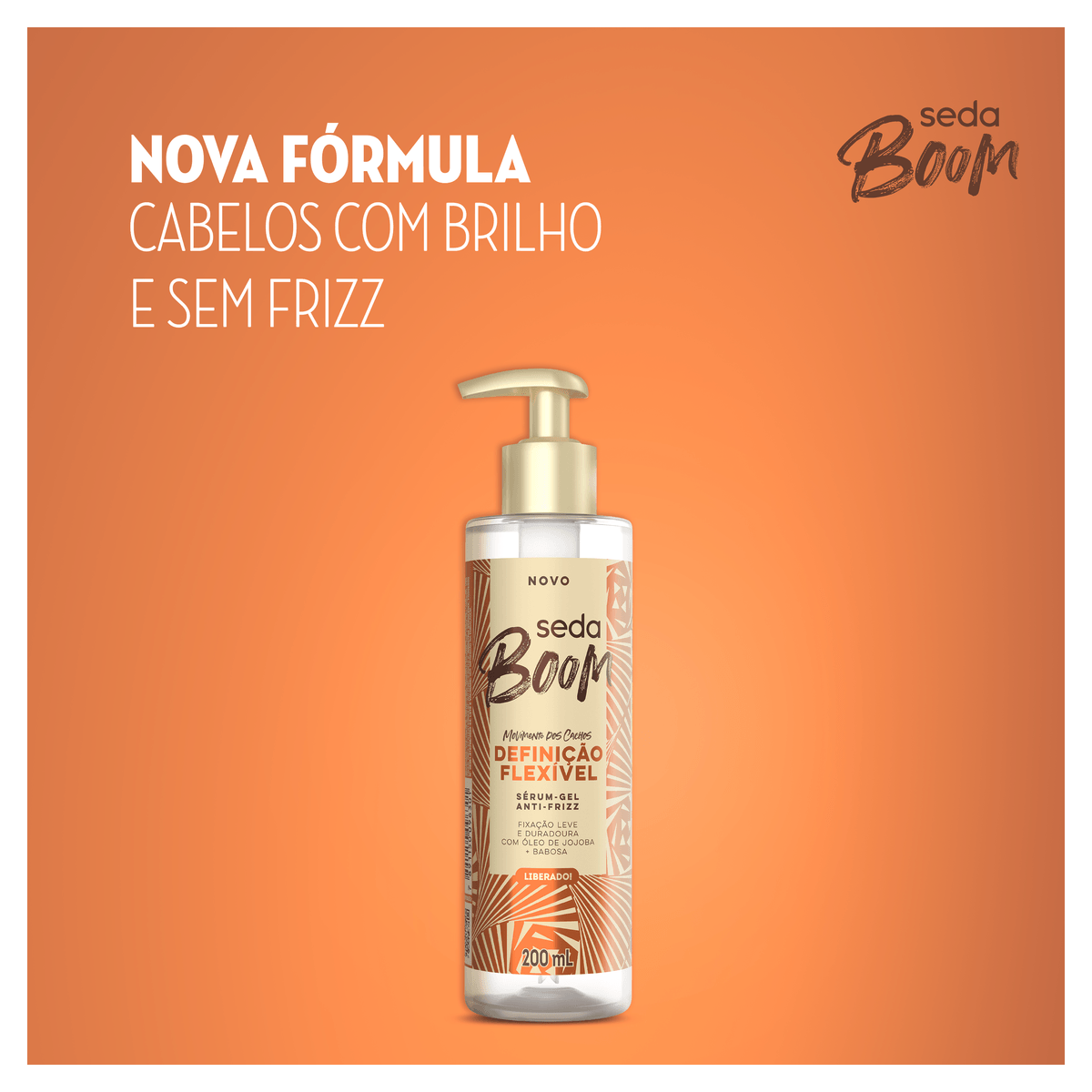 Sérum Gel Antifrizz Seda Boom Definição Flexível Pump - 190ml - Imagem 5