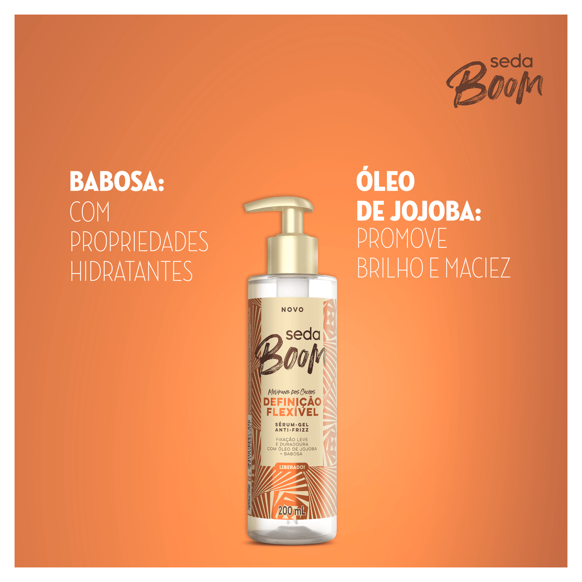 Sérum Gel Antifrizz Seda Boom Definição Flexível Pump - 190ml - Imagem 6