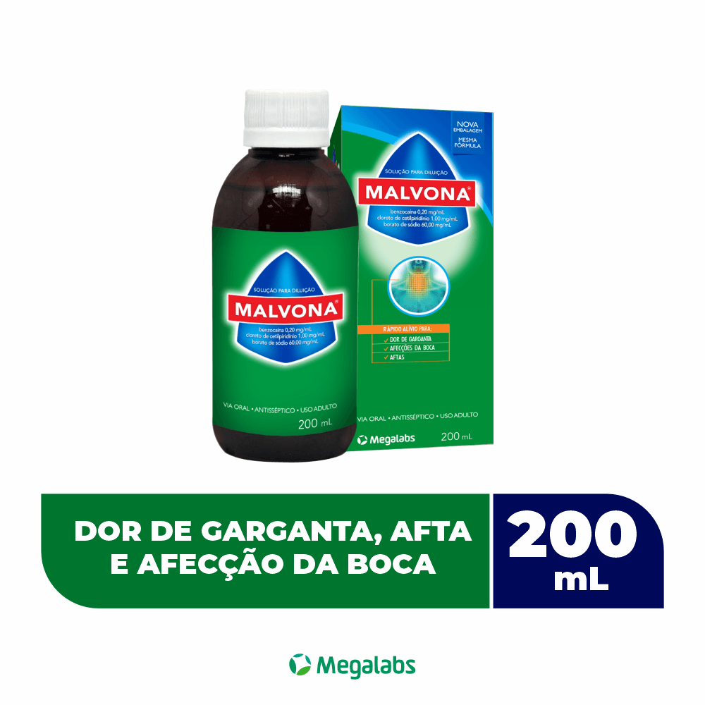 Solução Bucal Malvona Daudt 200Ml