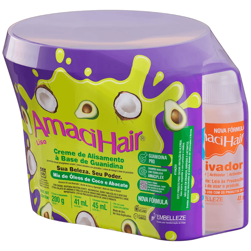 Creme de Alisamento Liso 200g AmaciHair