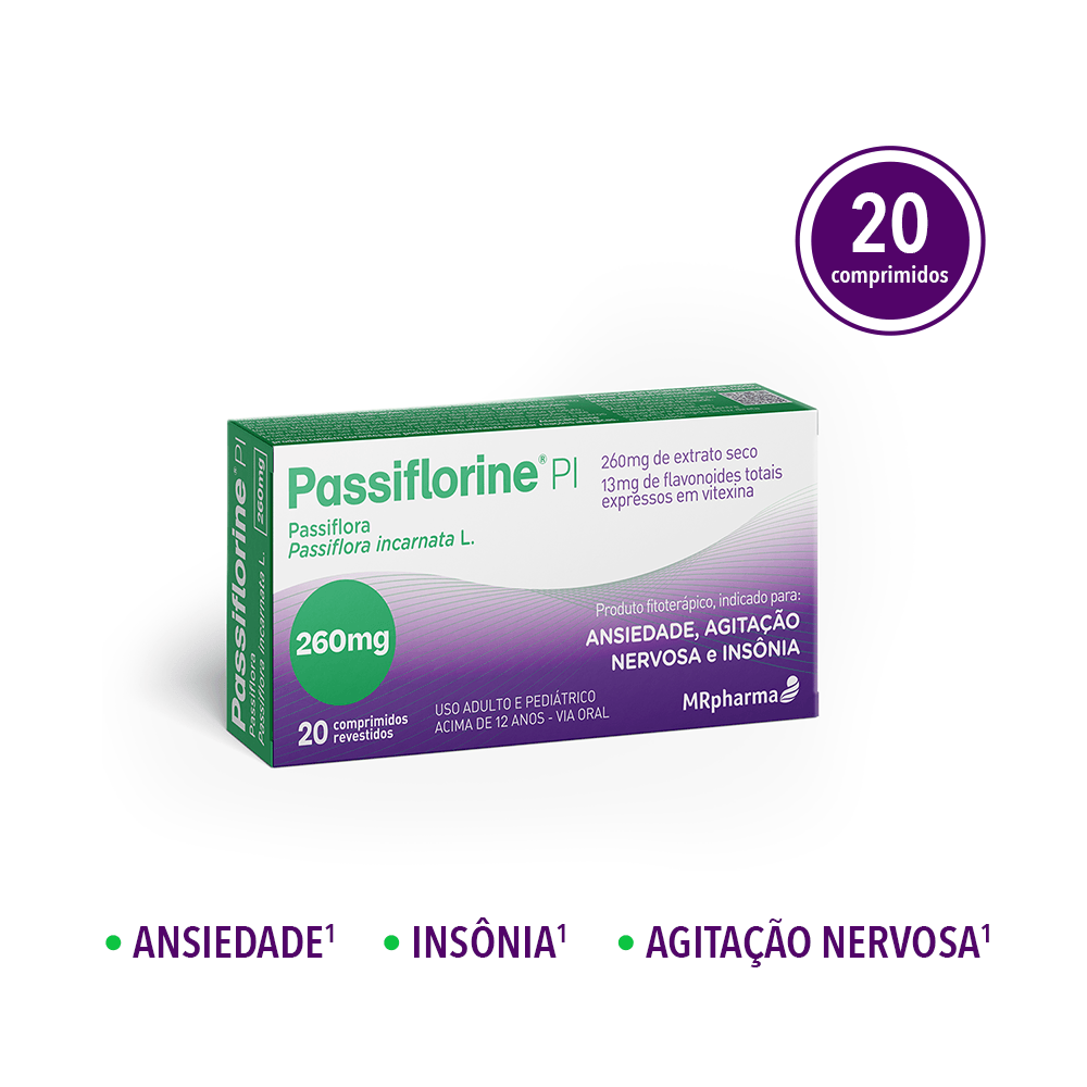 Fitoterápico Passiflorine Pi 260Mg Opella 20 Comprimidos