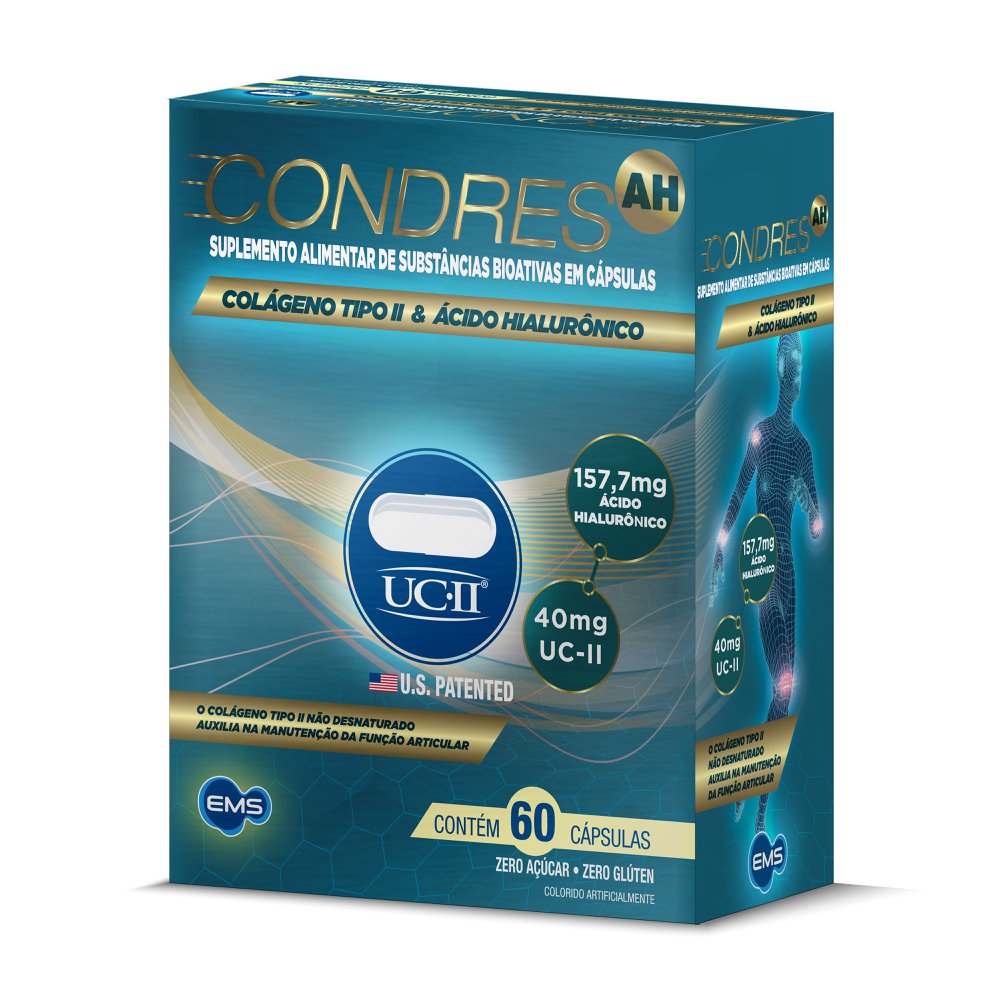 Colageno Tipo 2 Condres Ah Acido Hialuronico - 60 Cápsulas