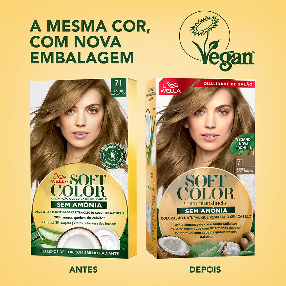 Tintura Soft Color Louro Acinzentado 71 - Imagem 7