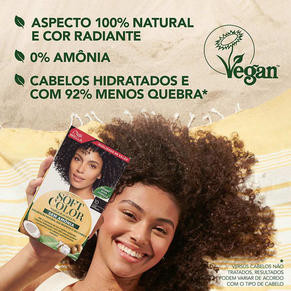 Coloração Capilar Wella Soft Color Nº 20 - Tonalidade Preto - Imagem 2