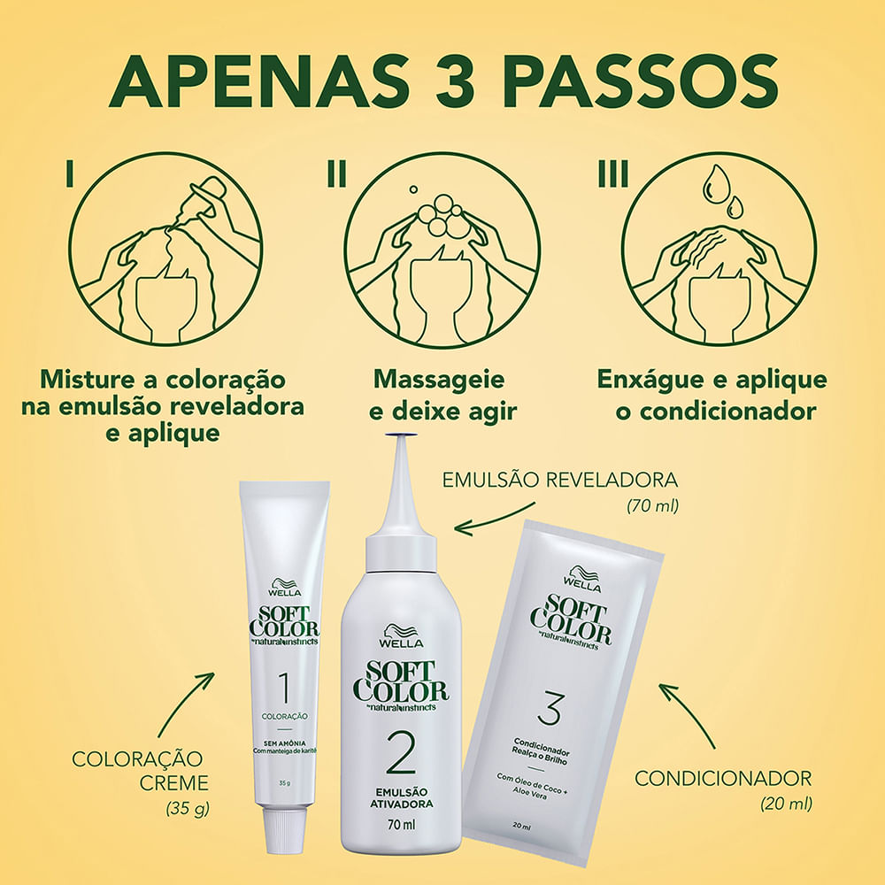 Coloração Capilar Wella Soft Color Nº 20 - Tonalidade Preto - Imagem 5
