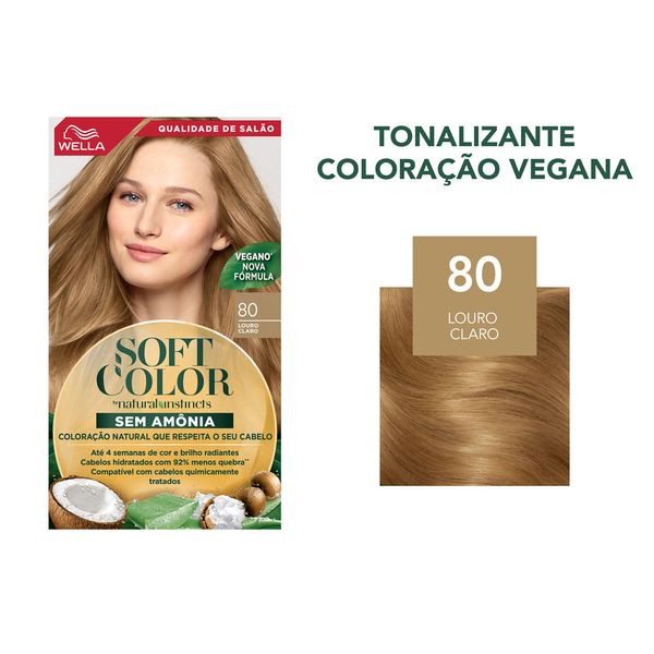 Tintura Semi-Permanente 80 Loção Louro Claro 145 mL - Soft Color Tintura Soft Color 80 Loção Claro - Soft Color