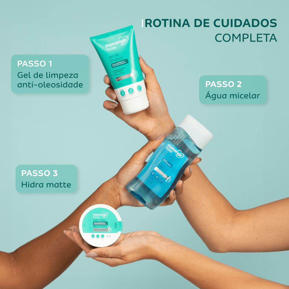 Gel Creme Hidratante Monange Facial Hidra Matte Anti-Oleosidade 80g - Imagem 6