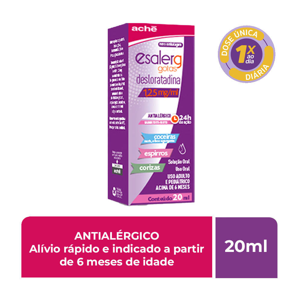Esalerg 1,25mg/ml Solução Oral Gotas 20ml