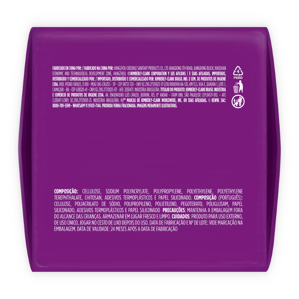 Protetor Diário sem Abas para Escapes de Urina Poise Longo - 14 Unidades - Imagem 5