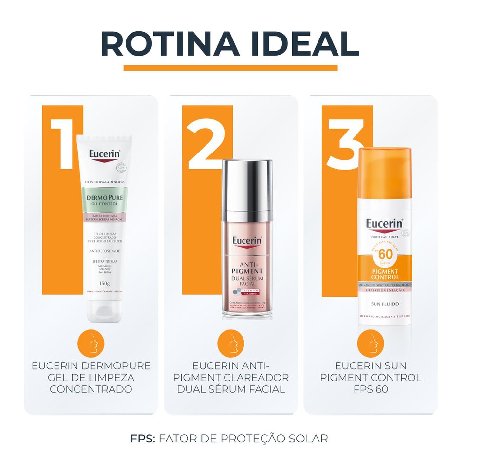 EUCERIN Protetor Solar Facial Antimanchas FPS 60 50ml, Pigment Control, Clareador, Proteção UVA, UVB e Luz Visível, Thiamidol - Imagem 7