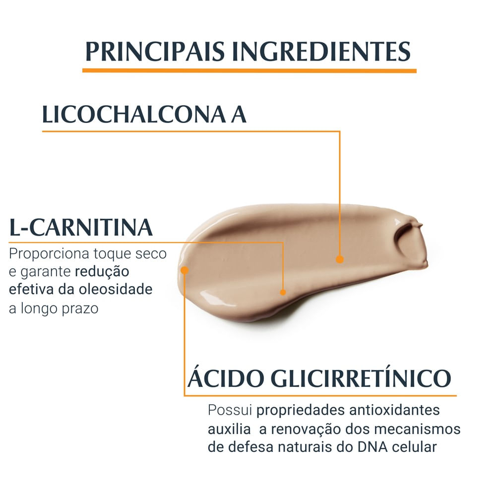 EUCERIN Protetor Solar Facial Oil Control Cor Média FPS 70 50ml, Antioleosidade, Proteção UVA, UVB e Luz Visível, Pele Oleosa - Imagem 5