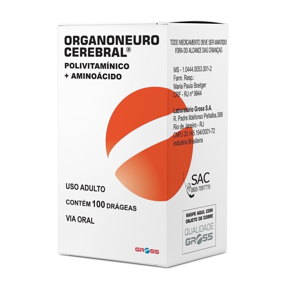 Organoneuro Cerebral - 100 Comprimidos Revestidos