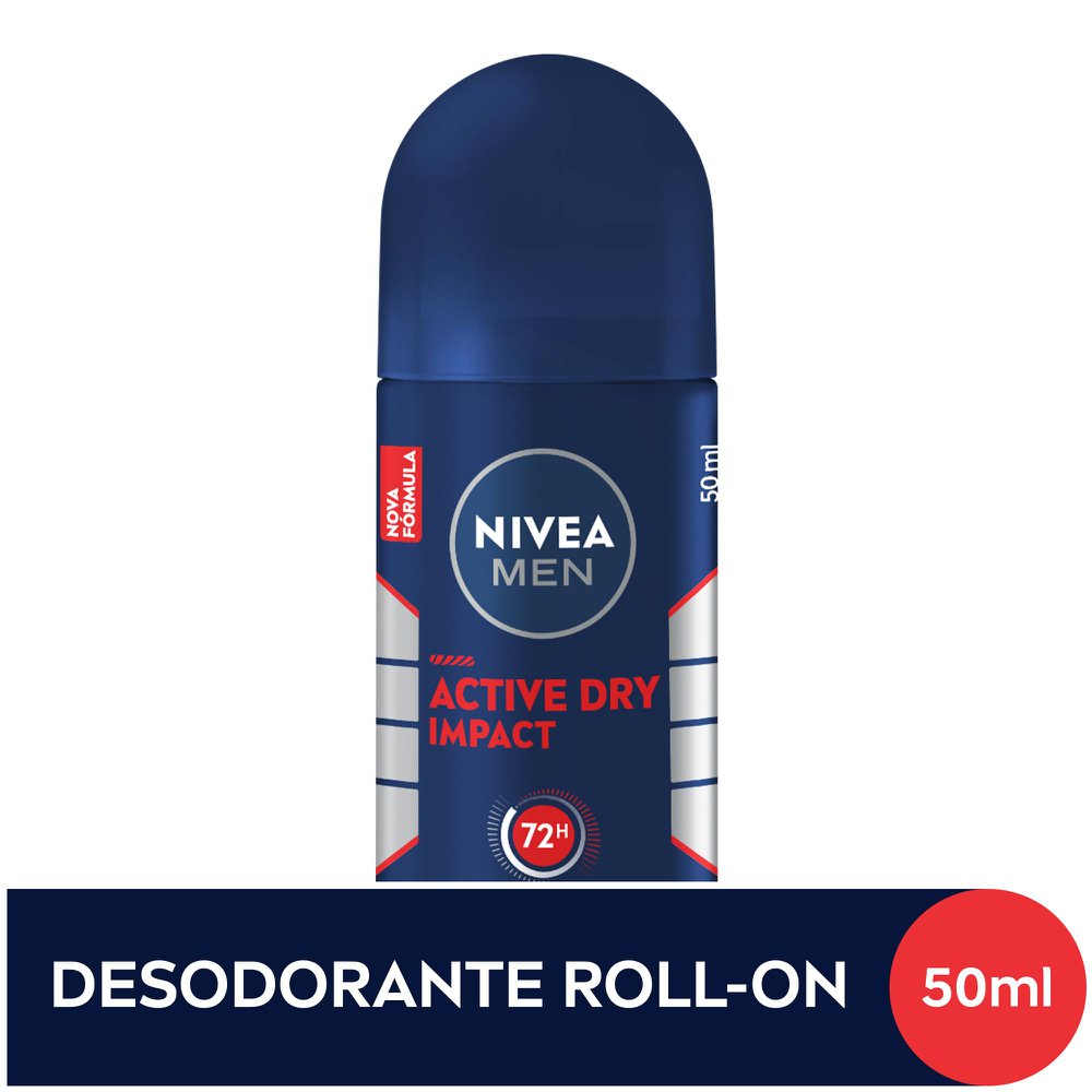 Desodorante Nivea Rollon Dry Impact 50Ml - Nivea For Men - Imagem 2