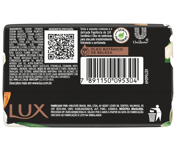 Sabonete Lux Gardênia e Óleo de Amêndoas-85g - Imagem 2