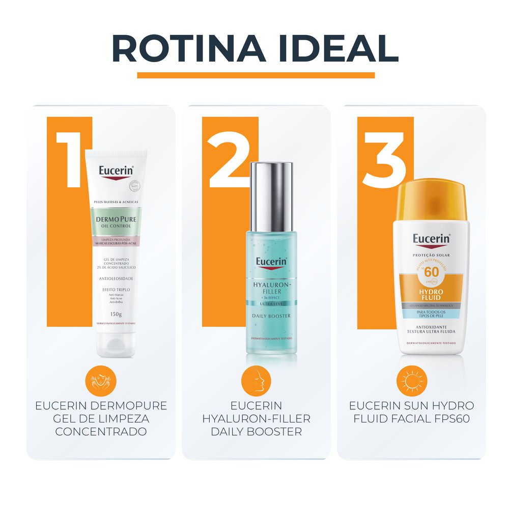 EUCERIN Protetor Solar Facial Ultra Fluido FPS 60 50ml, Hydro Fluid, Antioleosidade, Antioxidante, Rosto, Proteção UVA, UVB e Luz Visível - Imagem 8