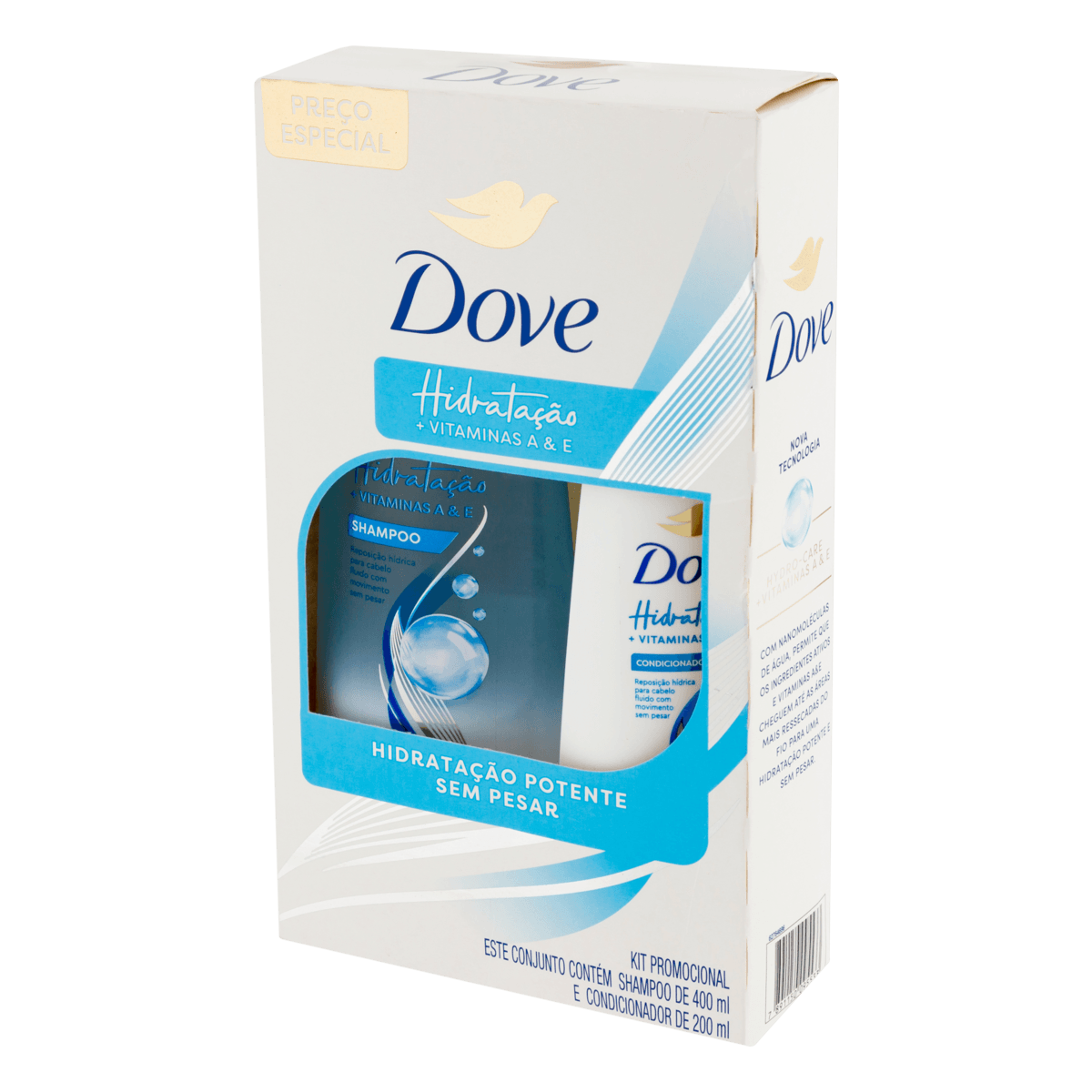 Shampoo 400ml + Condicionador 200ml Vitamina A & B Dove Hidratação - Imagem 2