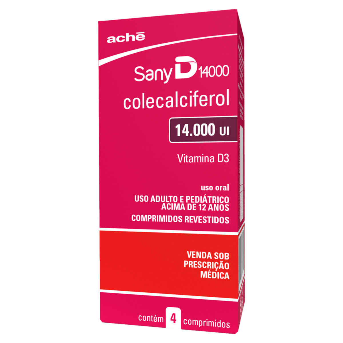 Sany D Vitamina D Colecalciferol 14.000 UI Aché - 4 Comprimidos