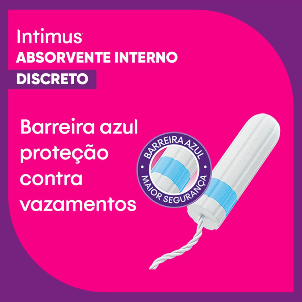 Absorvente Interno Intimus Médio Caixa Leve 16 Pague 15 Unidades - Imagem 3