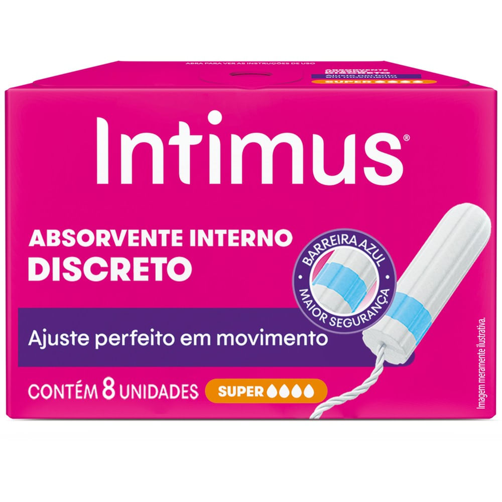 Absorvente Interno Intimus Super - 8 unidades