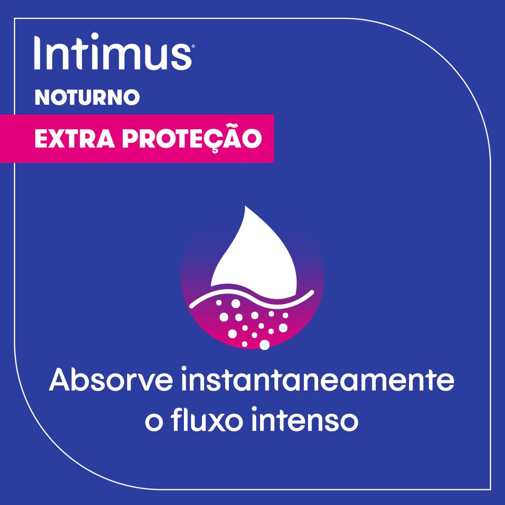 Absorvente com Abas Suave Intimus Noturno Pacote 16 Unidades Leve Mais Pague Menos - Imagem 4