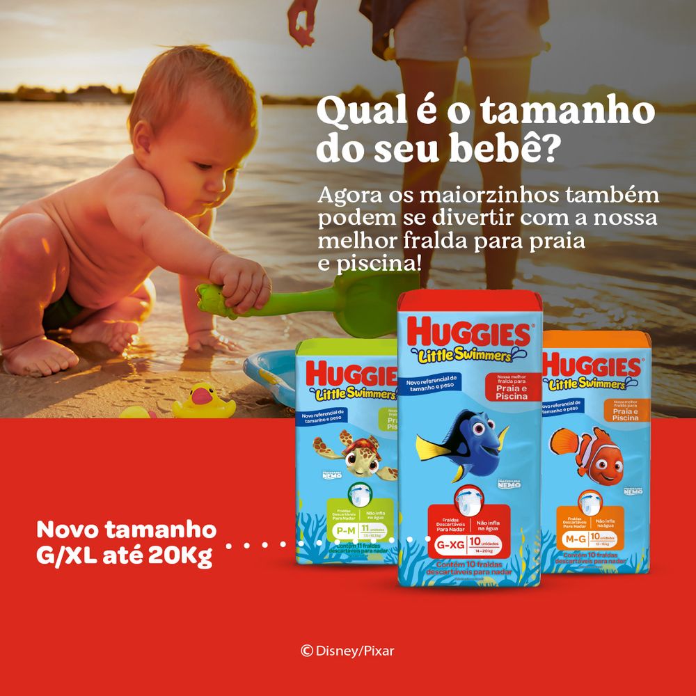Huggies Fralda Roupinha Little Swimmers P-M Praia e Piscina Não Infla 11 un - Imagem 2