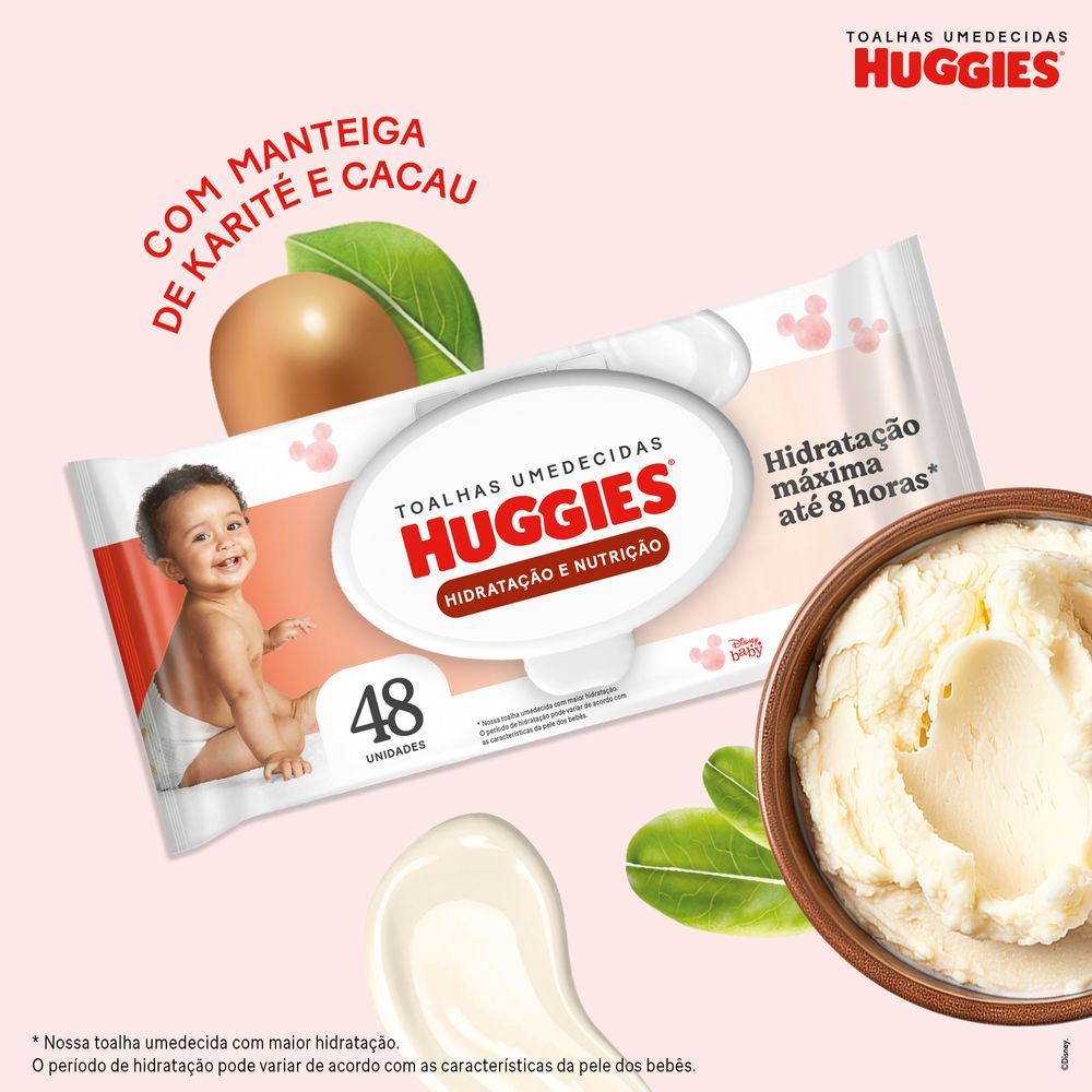 Lenços Huggies Hidratação e Nutrição Contra Assaduras 4x48Un - Imagem 3