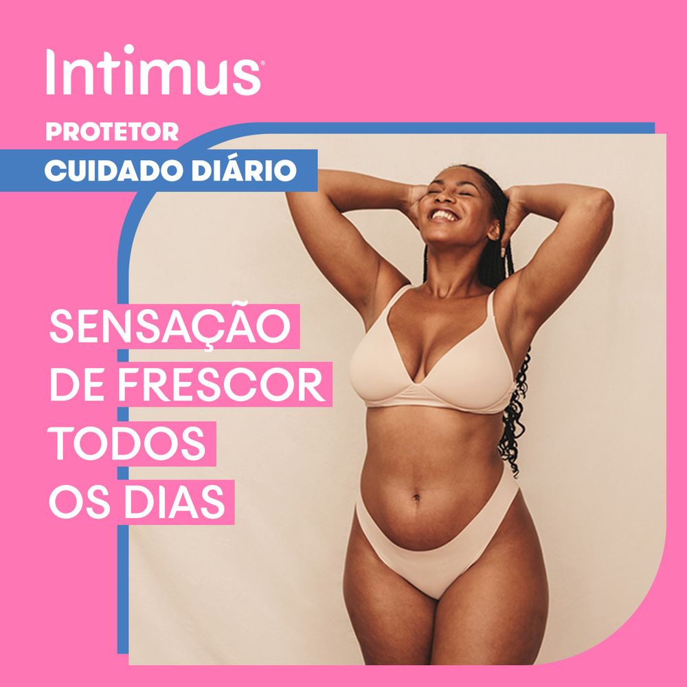 Protetor Diário Intimus Cuidado Diário Sem Abas Sem Perfume Pacote Promocional Leve Mais Pague Menos 40 Unidades - Imagem 2