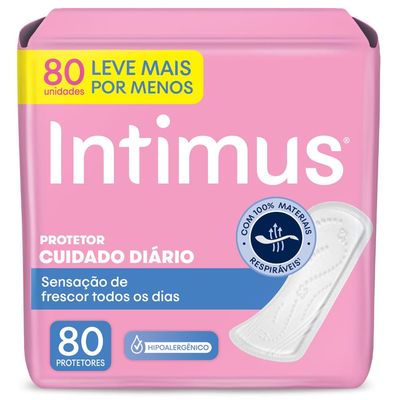 Protetor Diário Cuidado Diário 80 Unidades Respirável Intimus