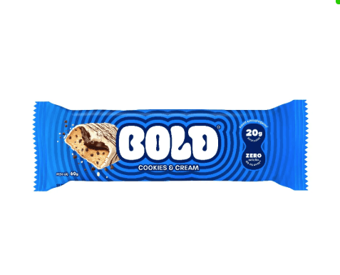 Barra Proteica Cookies & Cream 60g 21g Proteína Zero Açúcar Bold Snacks Bold Cookies & Cream - 60g
