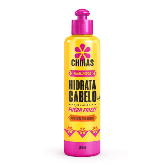 Finalizador Hidrata Cabelo Efeito Desmaiado Anti-Frizz 300ml Chikas Finalizador Chikas Hidrata Cabelo Protege Sol Frizz - 300 ml